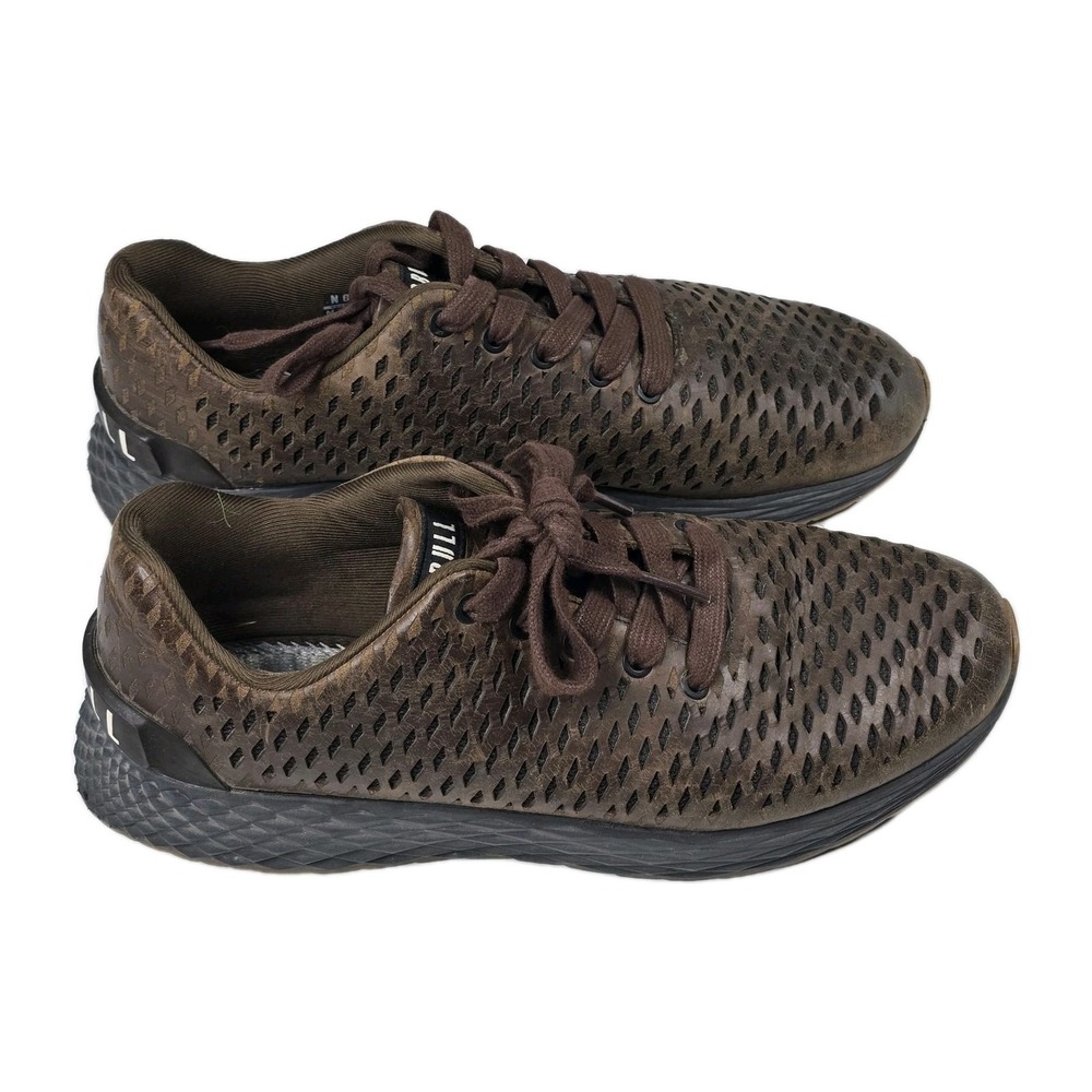 NOBULL Mesh Runner Shoes Men 10.5 Women 12 Brown Knit Training Sneakers MISSING